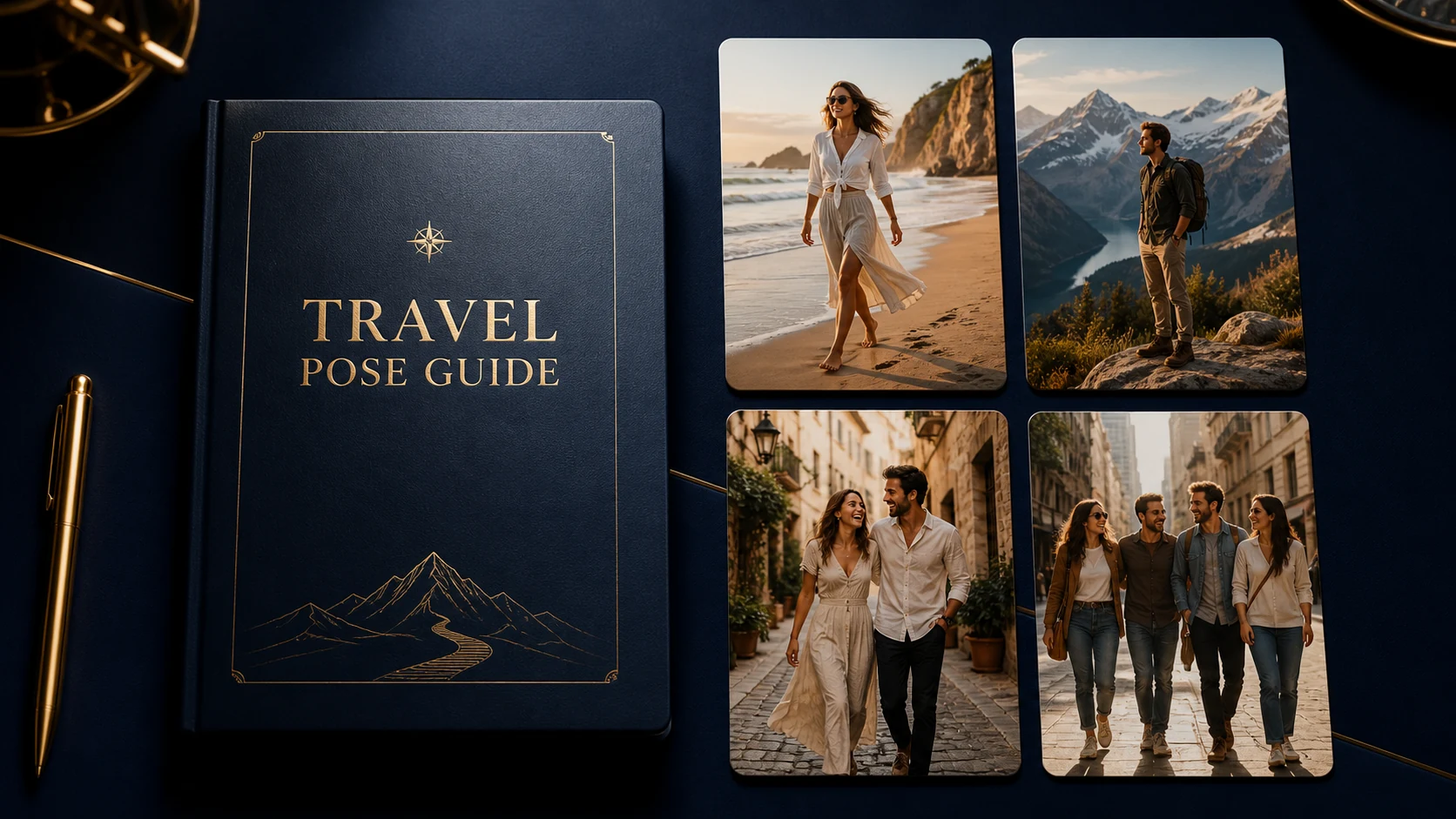 Veridora Travel Pose Guide with realistic pose references